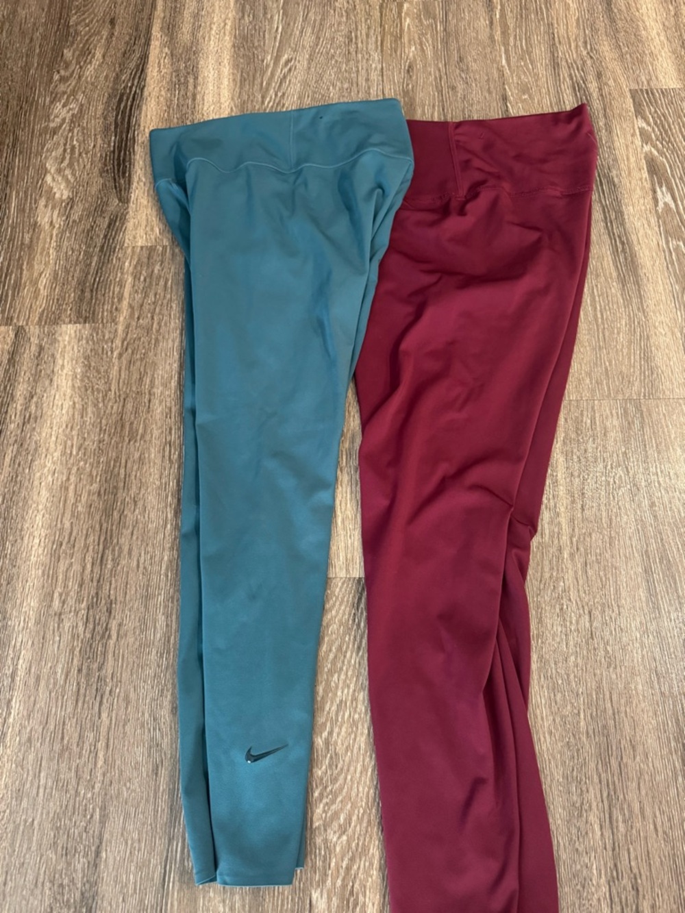 Nike dry fit workout pants M - Teal and Burgundy
